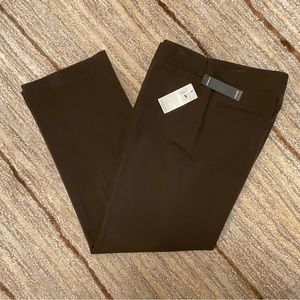 NEW with Tags Rafaella Classic Fit Side Zip Pants Brown Size 8